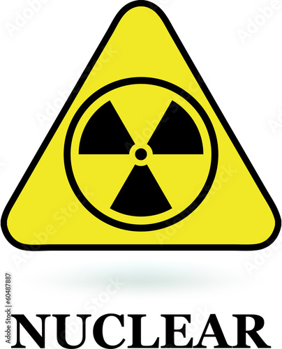 Nuclear sign on white