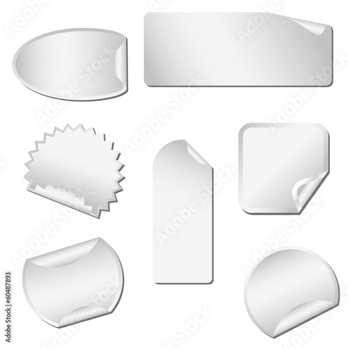 Blank grey adhesive peeling sticker