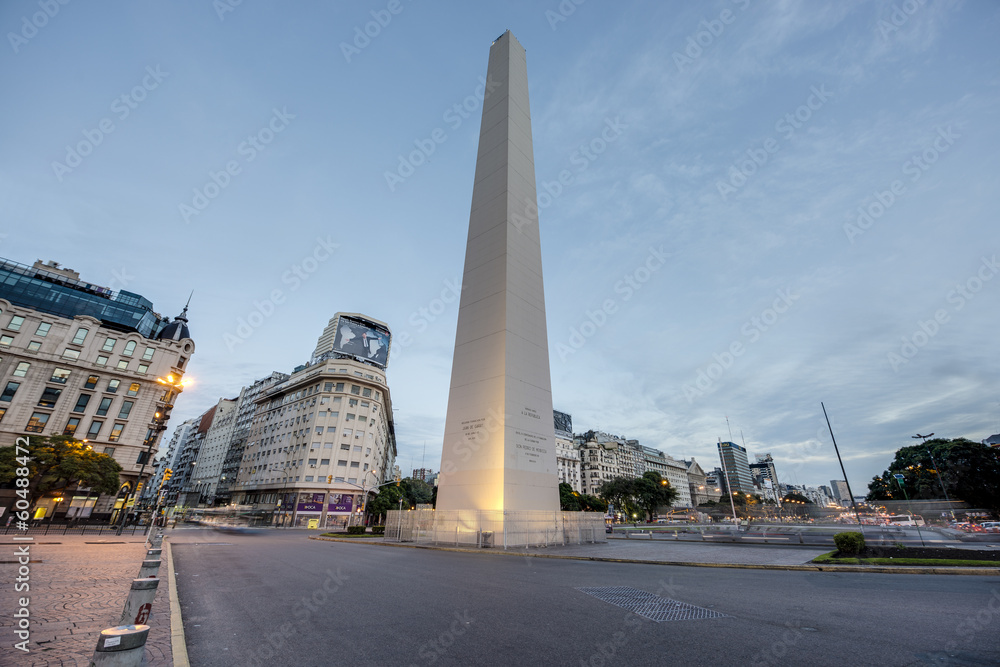 Fototapeta premium The Obelisk (El Obelisco) in Buenos Aires.