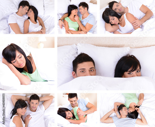 Collage of lovely couple