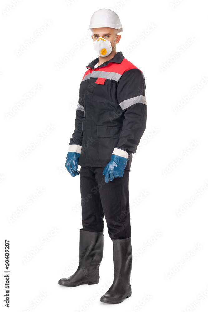 worker wearing safety protective gear worker wearing safety protective gear