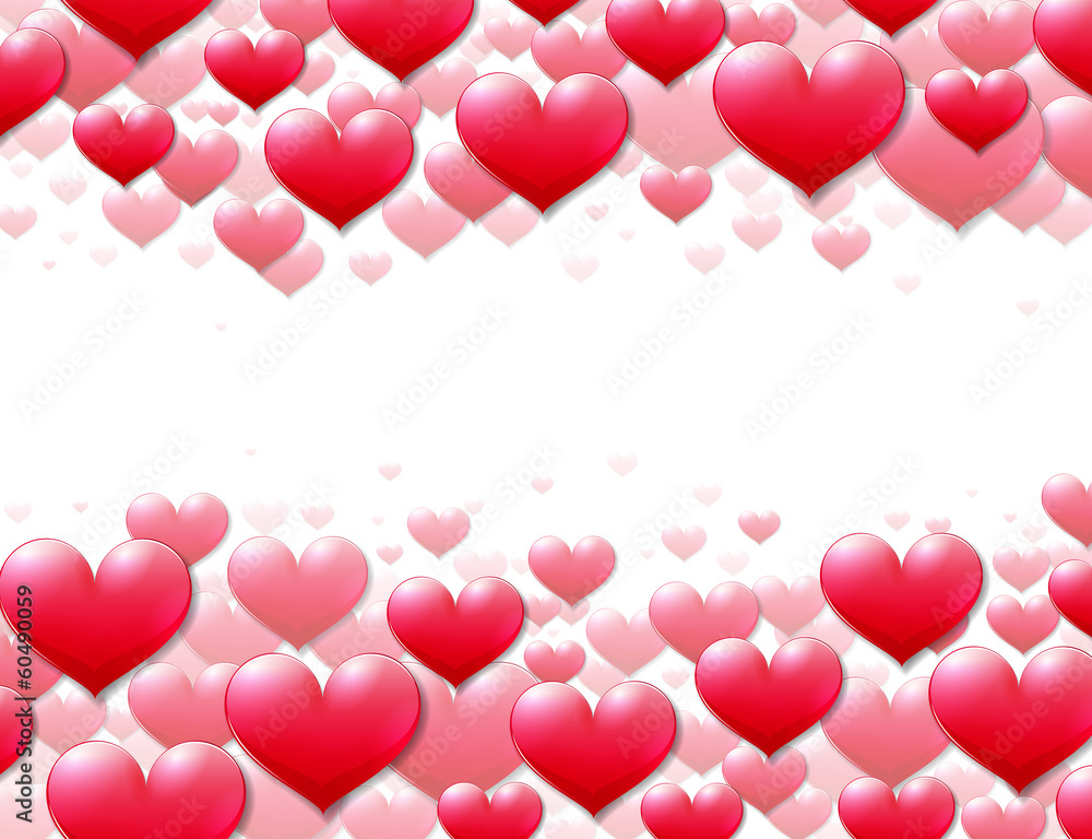 Valentines Day card with scattered purple hearts Valentines Day card with scattered purple hearts