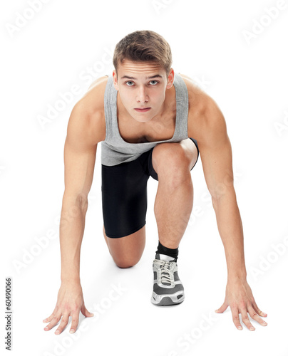 athlete man ready to run