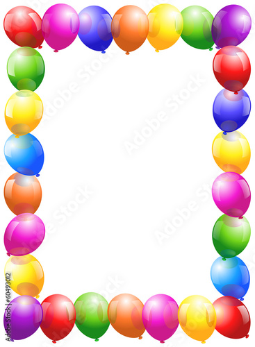 Balloons Frame - portrait format