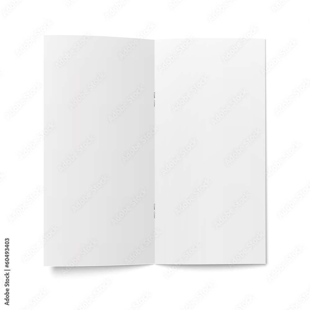 Booklet template on white background. - obrazy, fototapety, plakaty 