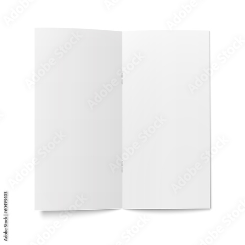 Booklet template on white background.