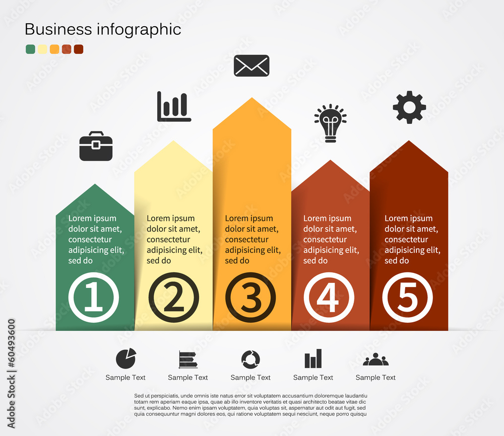 Fototapeta premium Modern vector info graphic for business project