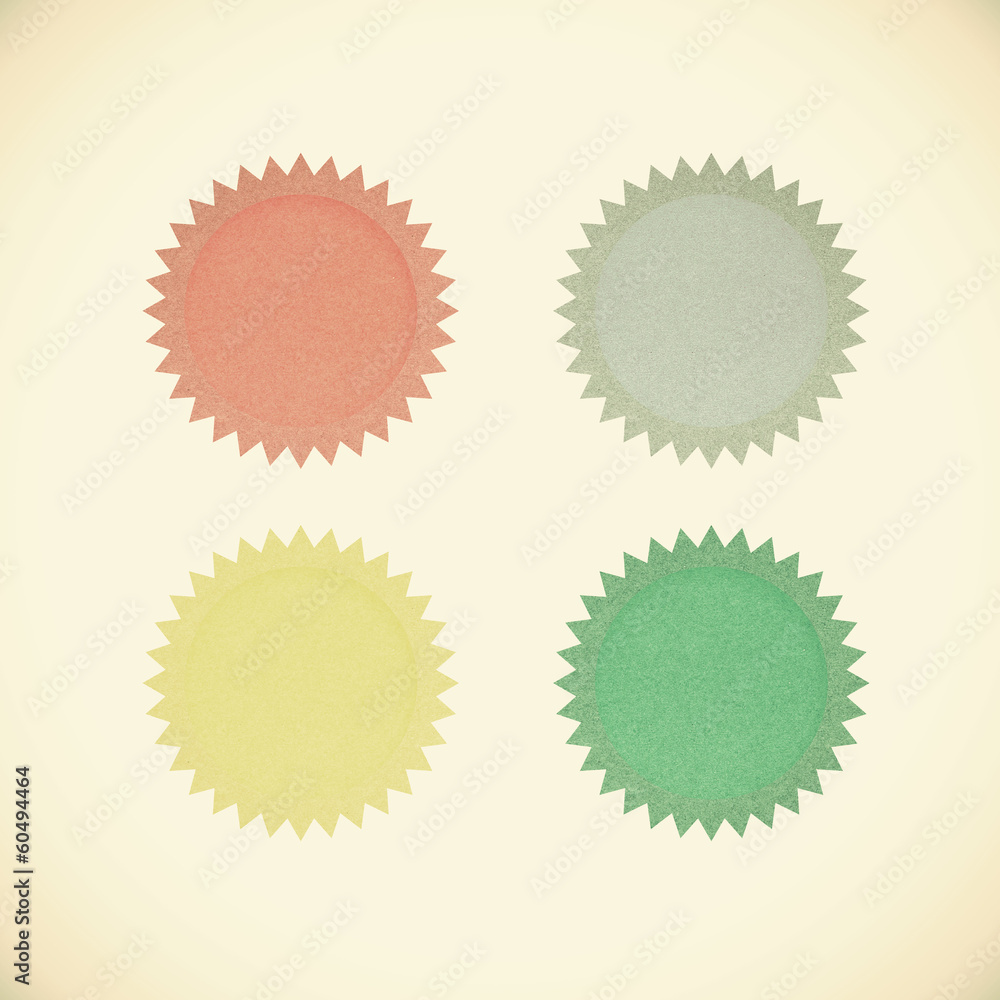 Fototapeta premium sun recycled paper on vintage tone background