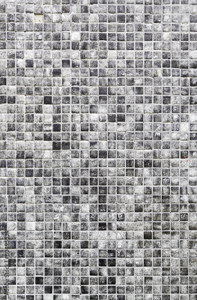 Fototapeta premium Gray mosaic tile