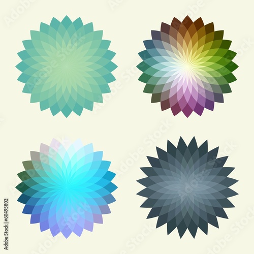 Fototapeta Naklejka Na Ścianę i Meble -  Abstract polygonal vector background  that reminds a flowers.