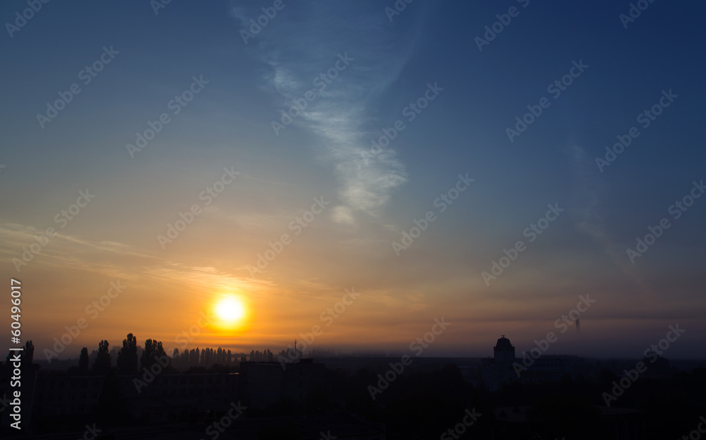 twilight sky sun clouds