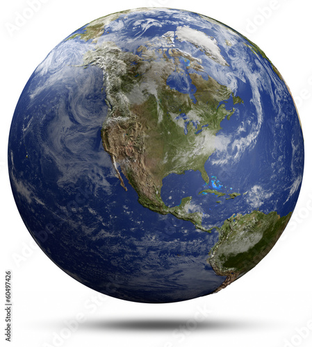 Fototapeta Naklejka Na Ścianę i Meble -  Earth globe - USA
