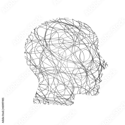 Kopf Gesicht Silhouette Vektor Abstrakt