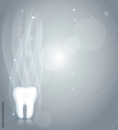 Fototapeta Naklejka Na Ścianę i Meble -  Sparkling Dentistry background with tooth