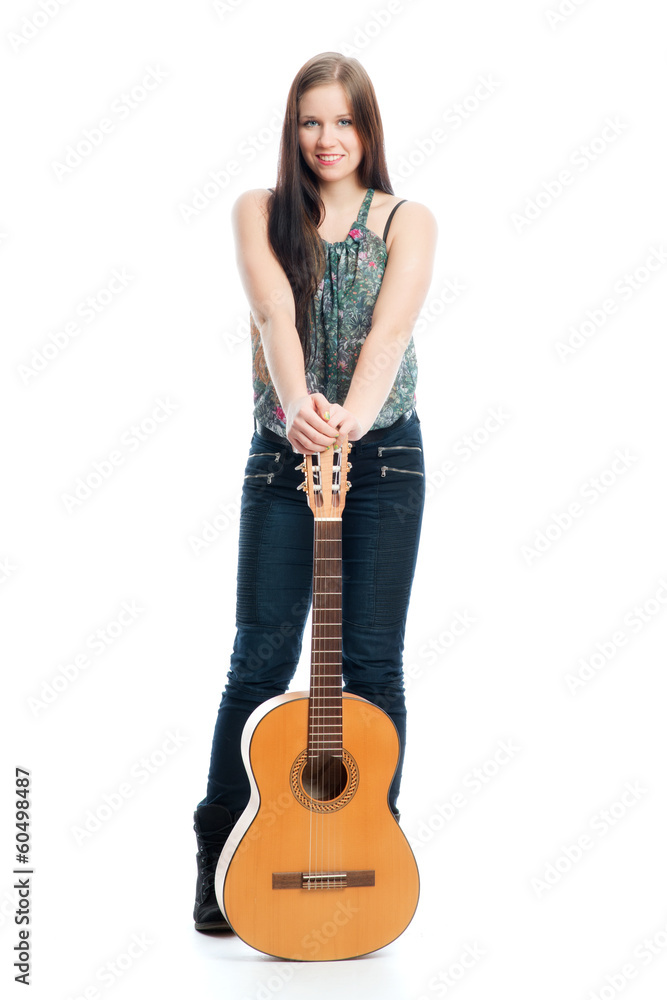 Mädchen mit Gitarre Mädchen mit Gitarre