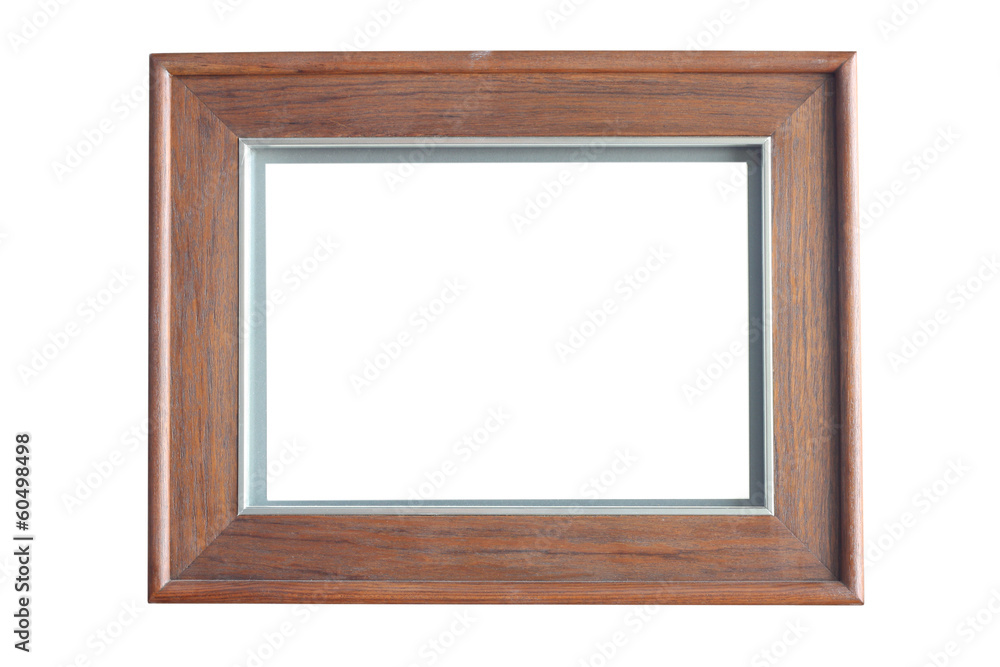 Wood frame on white background Wood frame on white background