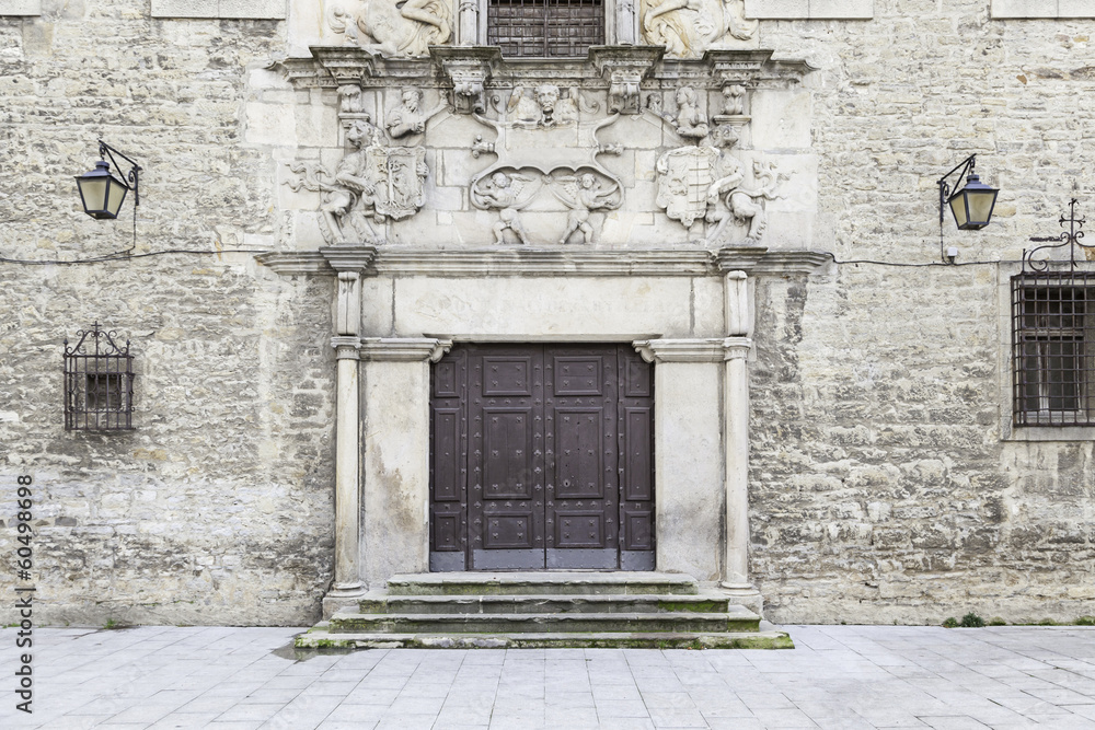 Old door in a historic building Old door in a historic building