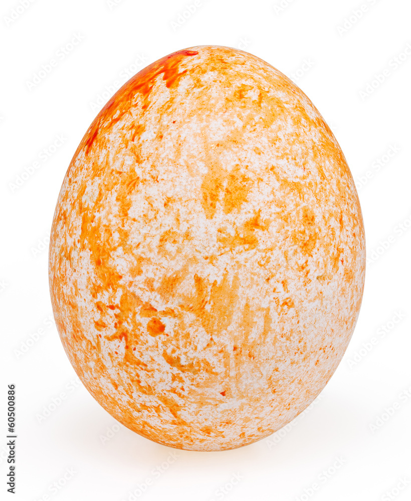 Orange easter egg isolated on white background Orange easter egg isolated on white background