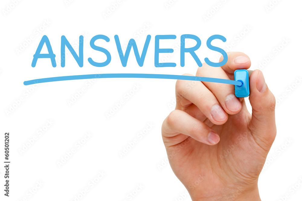 Answers Blue Marker Answers Blue Marker