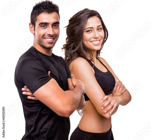 Two beautiful fitness instructors