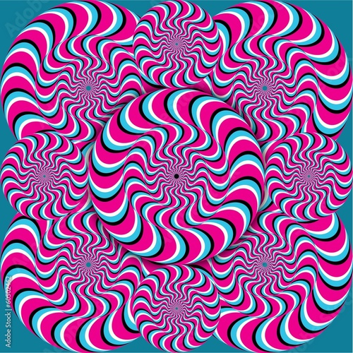 Optical illusion wave circles