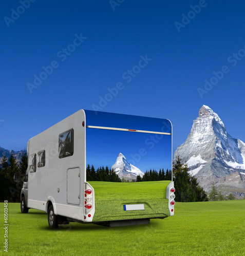 Wohnmobil mit Matterhorn