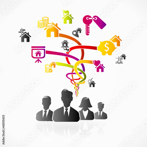Real Estate concept abstract vector illustration