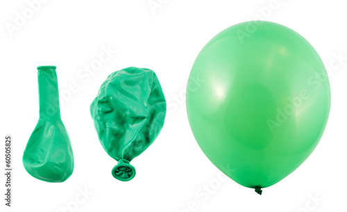 Three stages of balloon inflation isolated