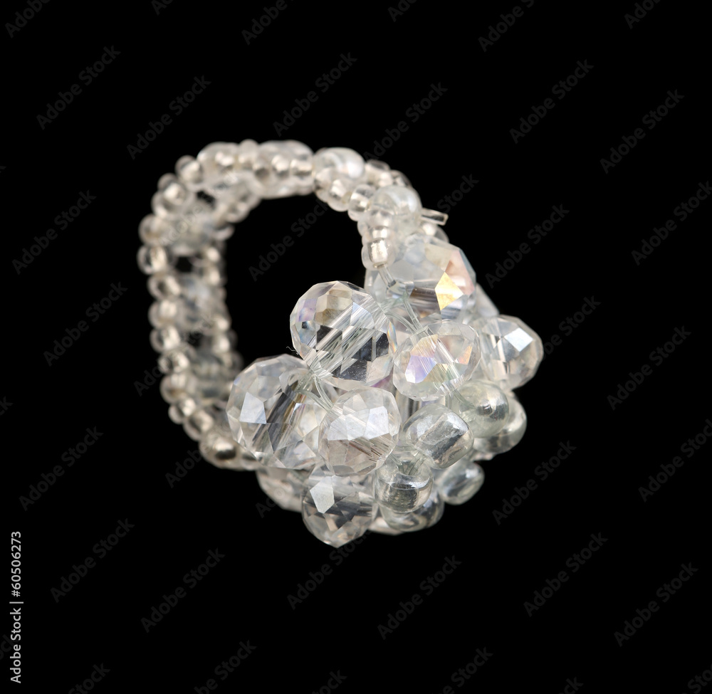 White crystal ring White crystal ring