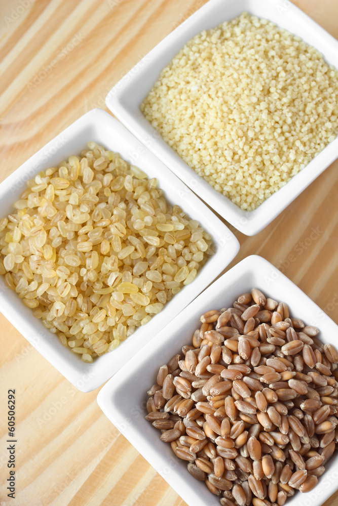 Wheat grains, bulgur and couscous Wheat grains, bulgur and couscous