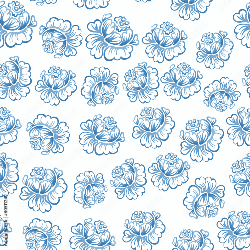 Blue Roses Pattern