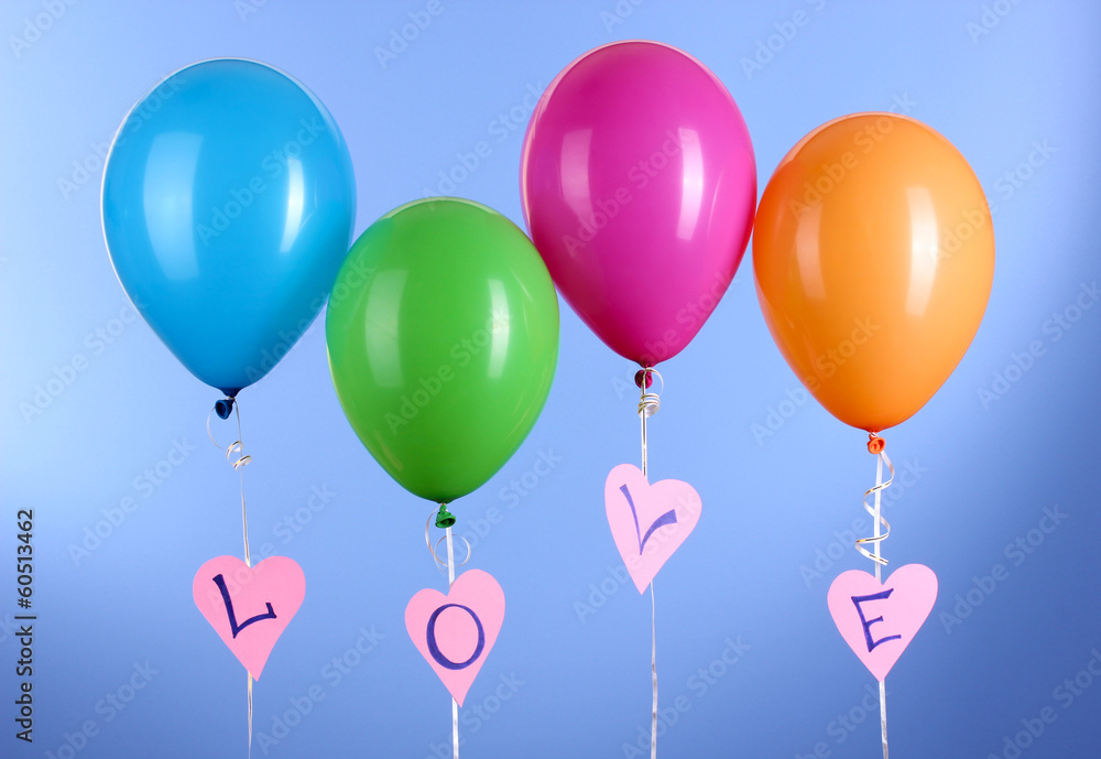 Colorful balloons keeps word 