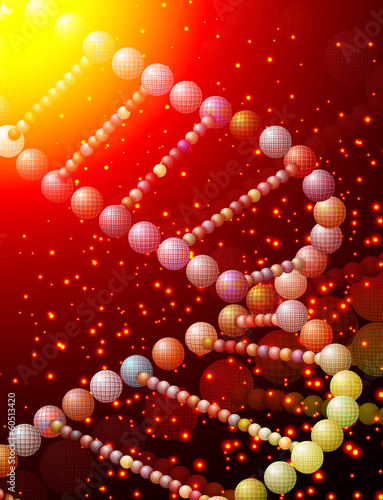 abstract vector illustration of a helical DNA