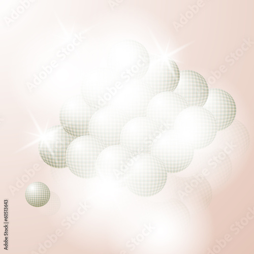 Luster and shine of the pyramids or abstract shiny balls