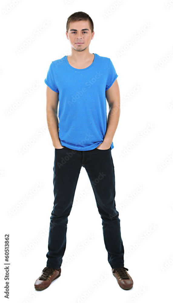Handsome young man isolated on white Handsome young man isolated on white