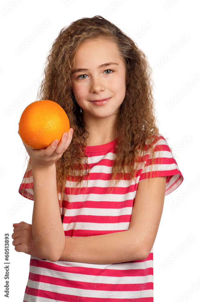 Girl with orange Girl with orange
