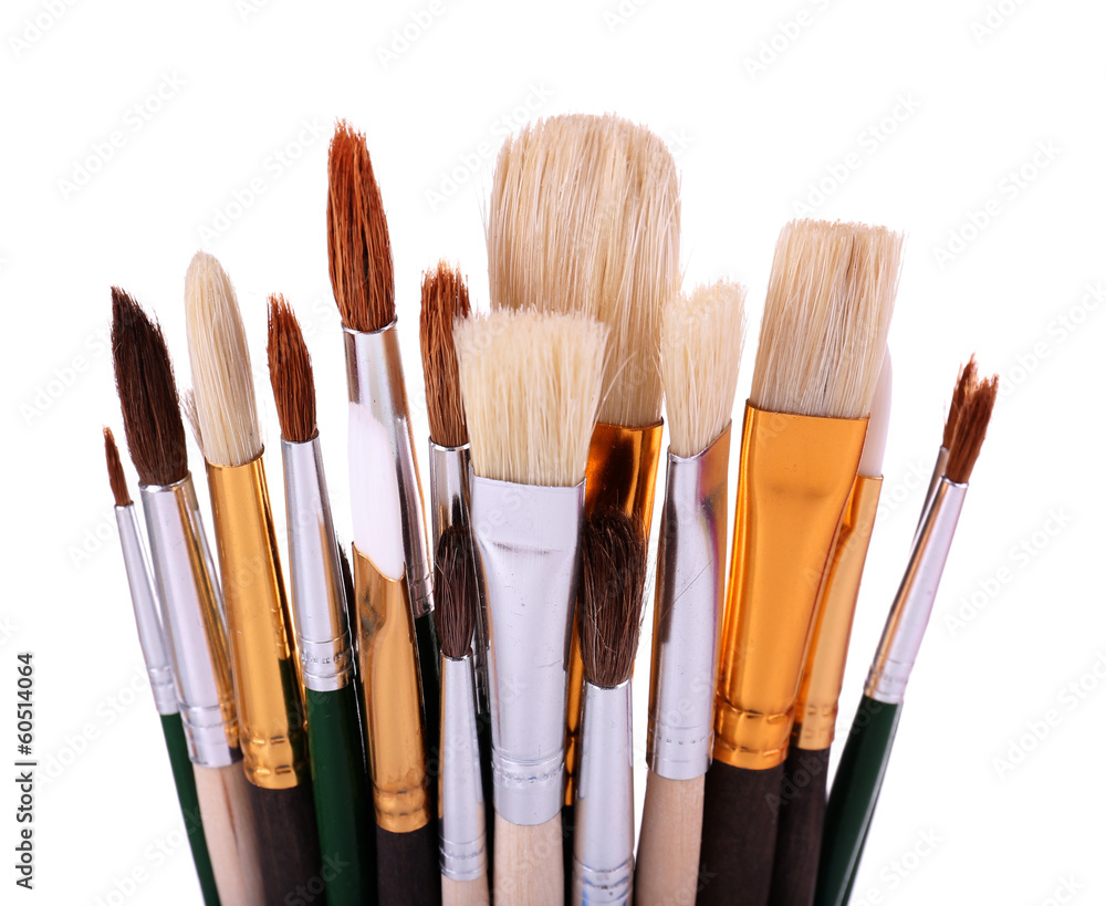 Fototapeta premium Many brushes isolated on white