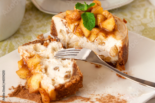 Apple cheesecake section