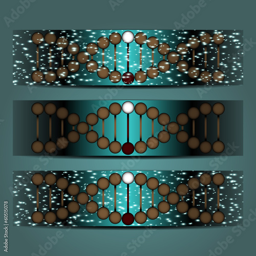abstract vector illustration of a helical DNA