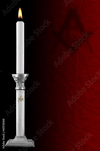 Картината върху платно old silver plated candlestick