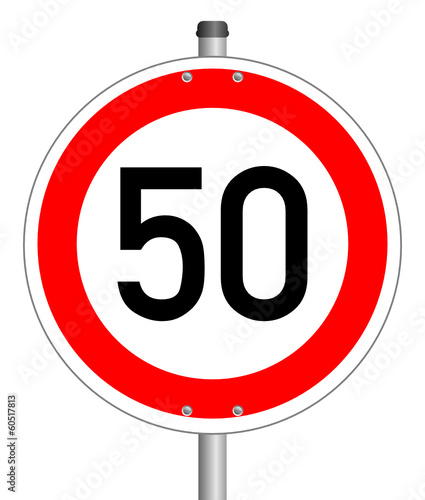 Tempolimit Schild 50  #140120-svg11