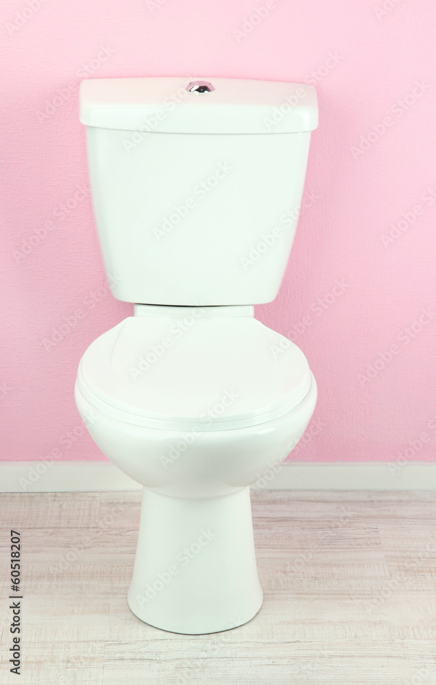 Toilet paper on a toilet, close-up