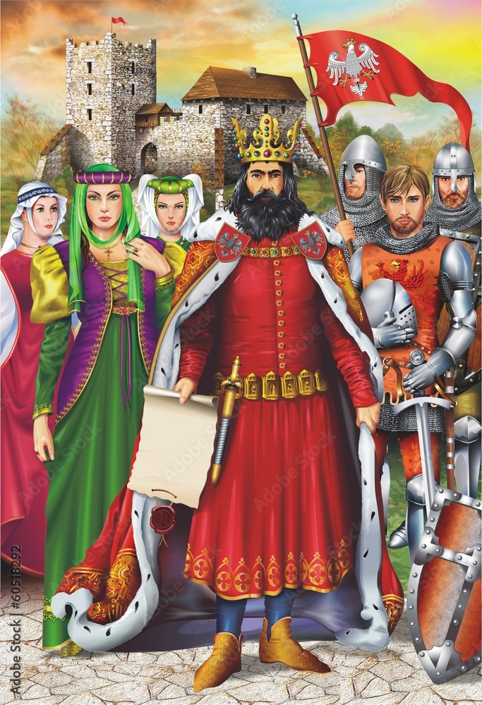 Medieval King and Retinue
