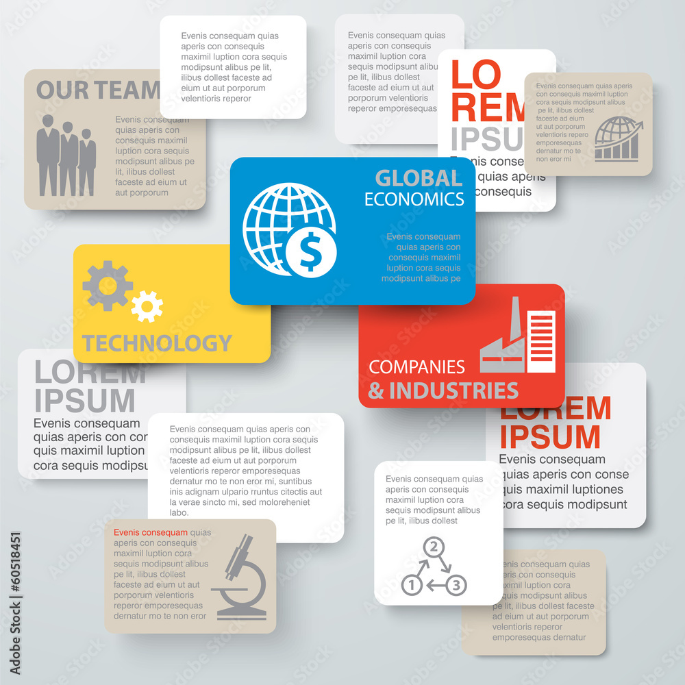 vector infographic blocks template vector infographic blocks template