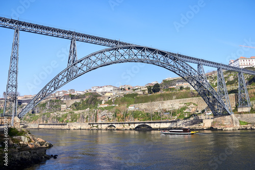 One of the several bridges over Douro river in Porto, Portugal © acnaleksy