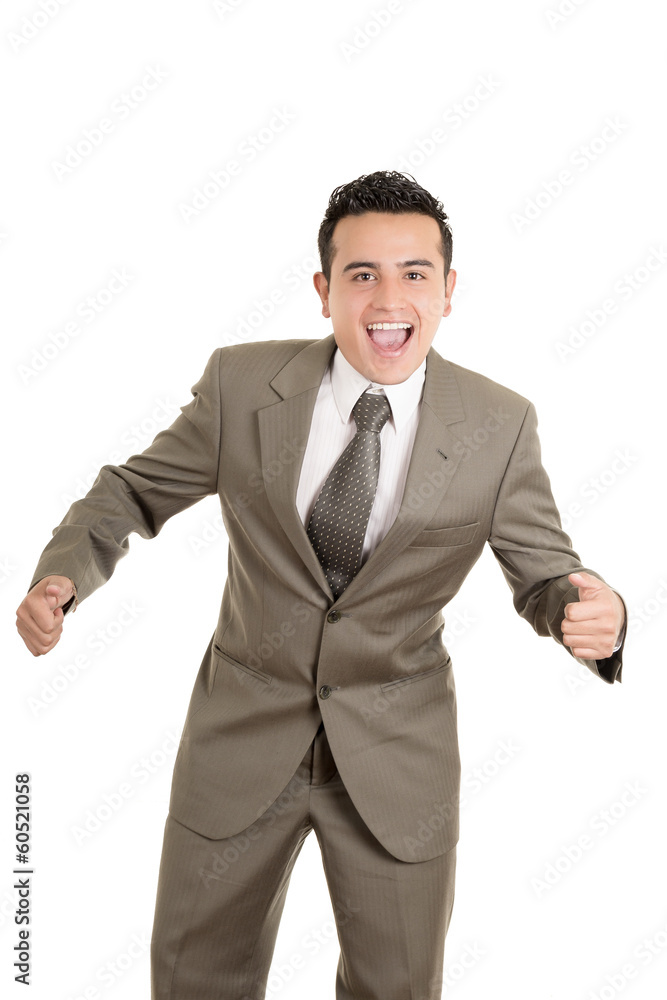 Portrait of a hispanic energetic young business man Portrait of a hispanic energetic young business man