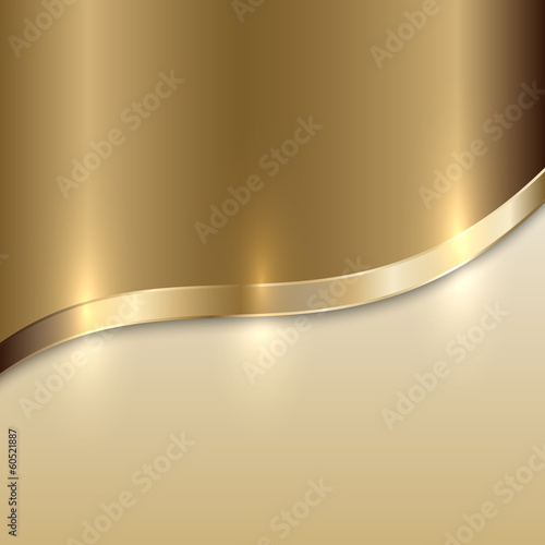 Vector golden texture background with curve