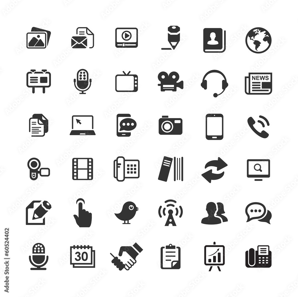 Web icons for business, finance and communication