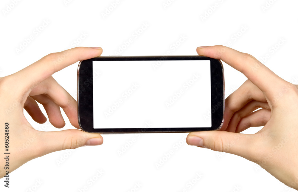 Man is holding smartphone Man is holding smartphone