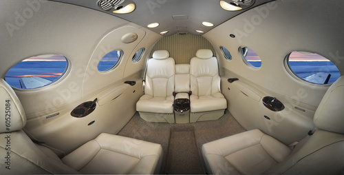 Interior of an executive plane